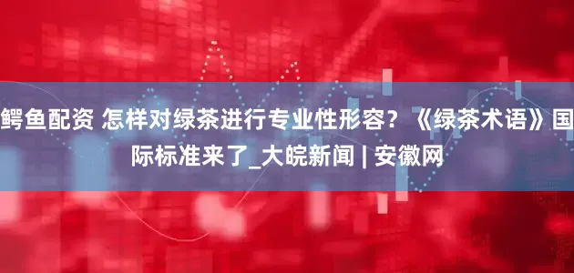 鳄鱼配资 怎样对绿茶进行专业性形容？《绿茶术语》国际标准来了_大皖新闻 | 安徽网