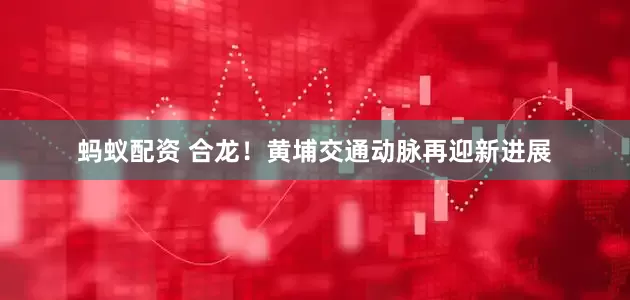 蚂蚁配资 合龙！黄埔交通动脉再迎新进展